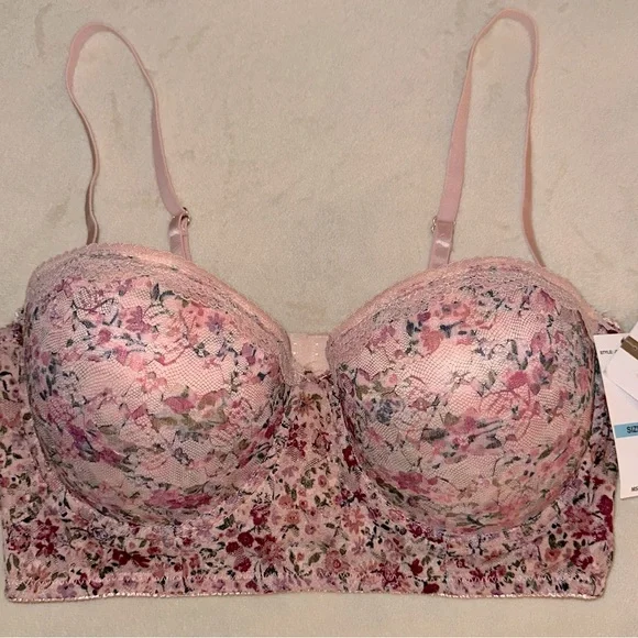 38C Rose Dusk Mauve Pink Extreme Lift Victorias Secret Plunge PushUp UW Bra
